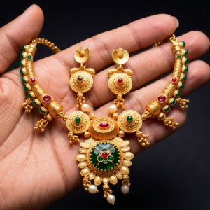 Traditional Antique Gold-Plated Necklace Set for Women | Ethnic Statement Jewellery